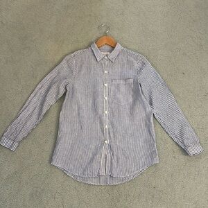 AYR The Poolside in Blue Classic Stripe Linen XS